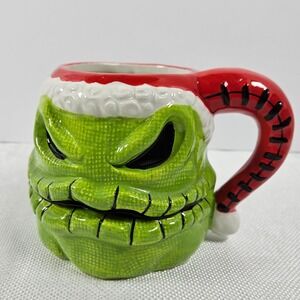 Disney Nightmare Before Christmas Oogie Boogie Santa Ceramic Mug 19.6oz Green